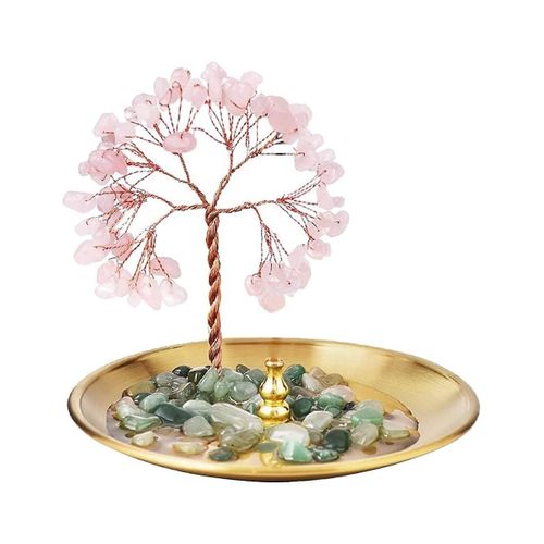 Incense Holder for Sticks, Healing Crystal Stone Money Tree Incense Burner, Ash Catcher for Yoga an
