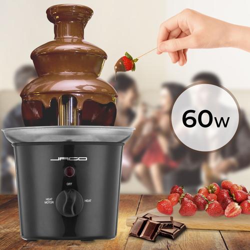 Fontaine à Chocolat - 60W, Capacité 400g, Électrique, H 24.5 cm, Lavable dans le Lave-Vaisselles - Fondue au Chocolat, Fruits