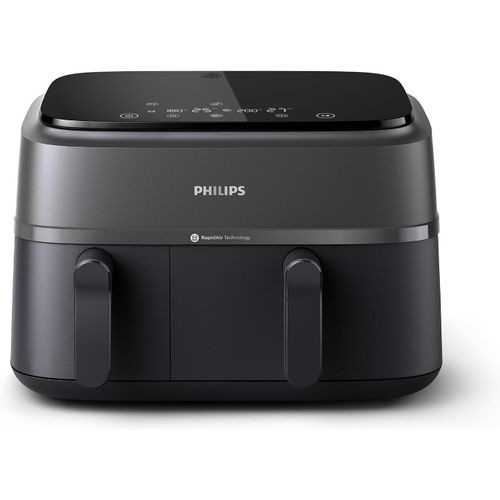 Philips NA350/00 friteuse Dual Basket Airfryer série 3000, 9 litres, 2 tiroirs, Tech­no­lo­gie Rapid Air