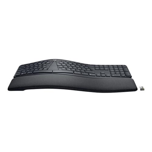 Logitech ERGO K860 Split Keyboard for Business - Clavier - sans fil - Bluetooth LE - QWERTY - Pan Nordic - graphite