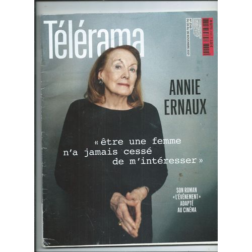 Télérama 20/11/2021 Annie Ernaux, Suzanne De Baecque, Laurent Sciamma, Sol Gabetta, Juliette Armanet, Robert Plant & Alisson Kraussorelsan, Abba, Angel Dust, Gabi Hartmann, Blanche Gardin, Patti Smith