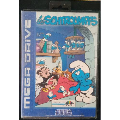 Les Schroumpfs - Boite Vide Officielle - Sega Megadrive
