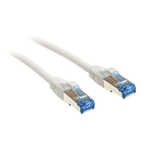 Inline Compatible Patchkabel Cat.6a, S/ftp (pimf), 500mhz, Weiß - 3m