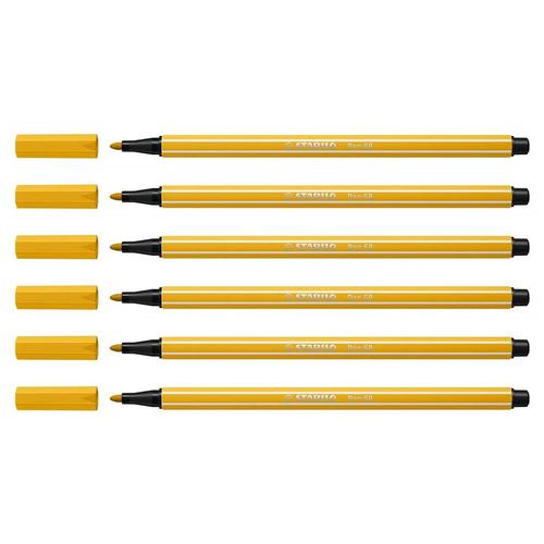 STABILO Pen 68 - Feutre pointe moyenne - jaune fluorescent