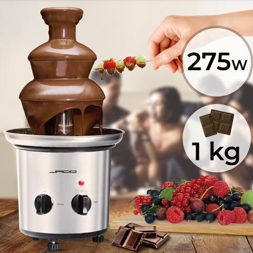 Fontaine à Chocolat - 275 W, 3 Étages, Capacité 1 kg, Électrique, H 39 cm, en Acier Inoxydable -Vaisselles - Fondue au Chocolat