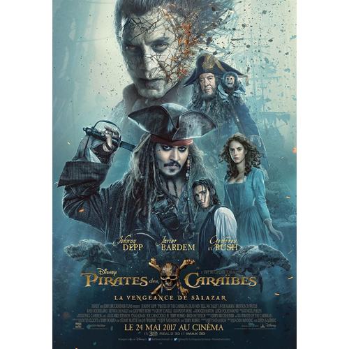 Pirates Des Caraïbes : La Vengeance De Salazar (2017) - Affiche Originale De Cinéma - 120x160 Cm - Pliée - Joachim Rønning, Espen Sandberg, Johnny Depp, Javier Bardem, Brenton Thwaites