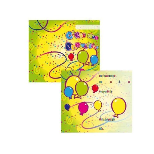 Lot De 8 Cartes D'invitation Joyeux Anniversaire