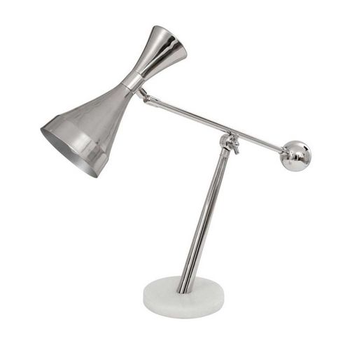 Paris Prix - Lampe À Poser Design 'adiba' 65cm Argent