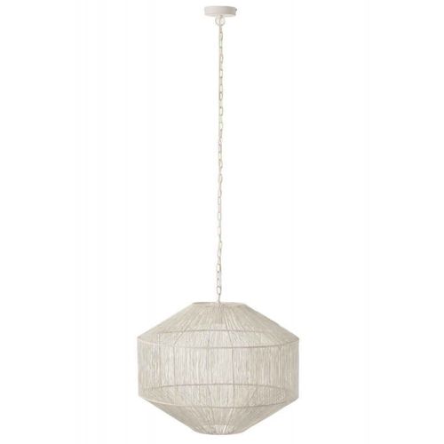 Paris Prix - Lampe Suspension Design "Vivena" 60cm Blanc Mat