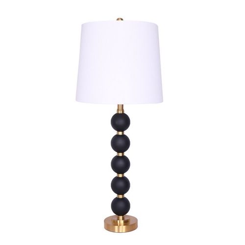 Paris Prix - Lampe À Poser Design "Davina" 81cm Noir & Blanc