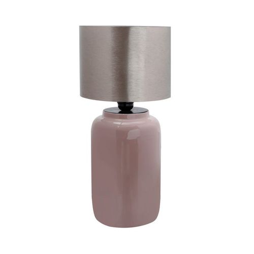 Paris Prix - Lampe À Poser Design 'tino' 43cm Vieux Rose & Argent