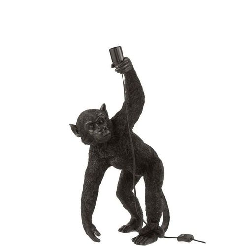 Paris Prix - Lampe À Poser Déco "Singe Penché" 63cm Noir