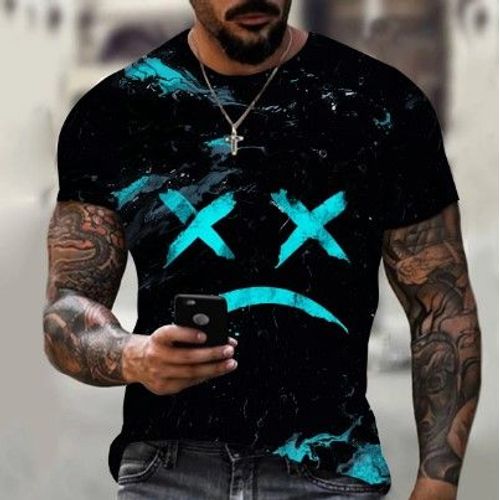 T-Shirt Manches Courtes Col Rond Homme Ado, Fortnite 3d Été Kawaii Et Décontracté, À La Mode, Avec Impression Smiley Marshmallow Fornite Xl
