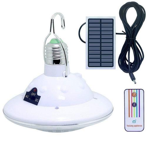 22 Led Lampe Solaire Portative De Puissance Led Rechargeable Par Usb Led Lumière Camp Jardin Intérieur Éclairage De Secours Solaire À Télécommande Ampoules - White - Tynd0919