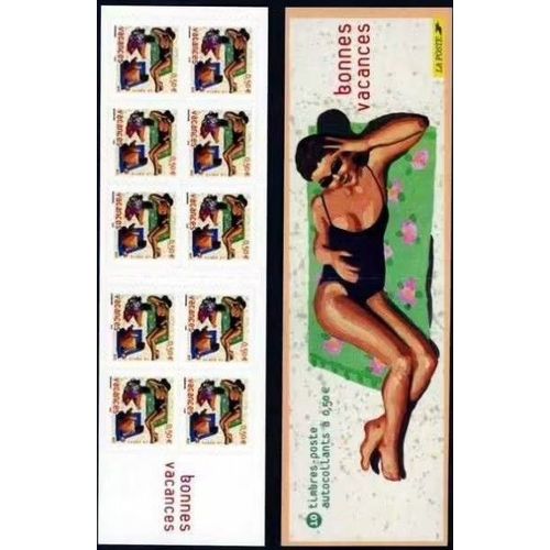 France 2003, Très Belle Bande Carnet Neuve** Luxe Yvert Bc 3578a, Bonnes Vacances, Contenant 10 Timbres Autocollants 3577 / 3578. -