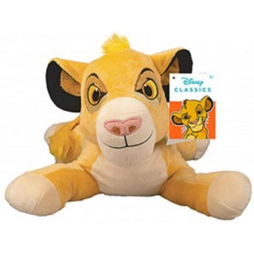 Grande Peluche : Simba Roi Lion Couchée 50 Cm Avec Sons - Doudou Licence Enfant - Animaux Savanes - Pour Disney Nouveauté