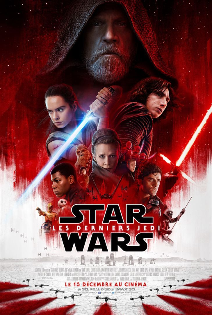 Star Wars - Les Derniers Jedi (2017) - Affiche Originale De Cinéma - 120x160 Cm - Pliée - Rian Johnson, Daisy Ridley, John Boyega, Oscar Isaac