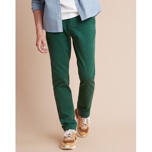 Pantalon Chino Regular Vert Foncé