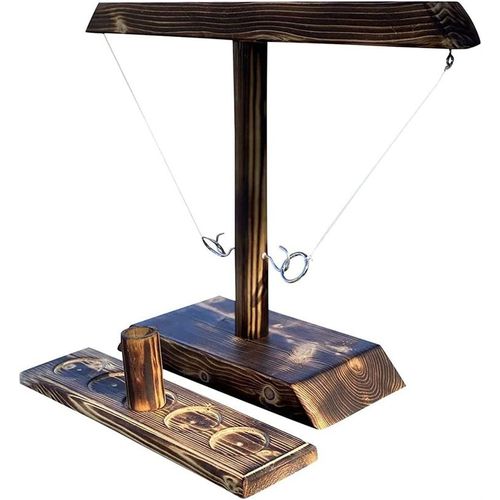 Jeu D'anneau De Lancer En Bois Crochets Adulte Et Enfant ,25cm,Tik Tok Game,Ring Toss Game, Jeu De Lancer D'anneau,Jeu De Lancer D'anneau En Bois, Jeux De Lancer De Fête