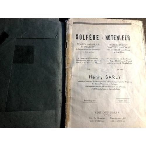 Solfege - Henry Sarly - Manuel Théorique Et Pratique De Lecture Musicale En Trois Parties