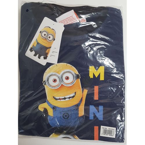 Vetement Enfant / Ensemble Tee Shirt + Bermuda Coton / Marque Minion / Taille 7 Ans / 122 Cms Neuf