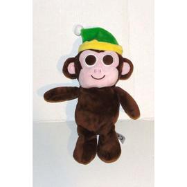 Peluche singe assis 26cm - Peluches Pas Chères