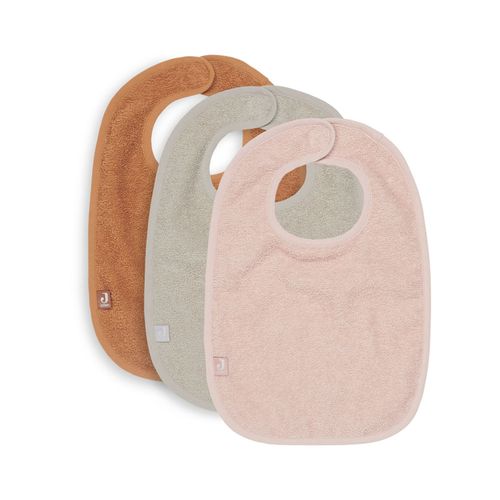 Lot De 3 Bavoirs Éponge Pink/Nougat/Caramel - Jollein