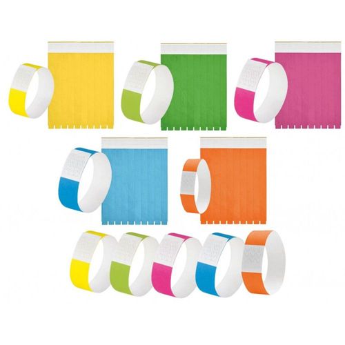 50 Bracelets Identification Indéchirables 5 Couleurs