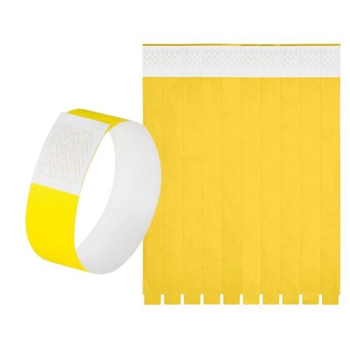 50 Bracelets Identification Indéchirables Jaunes