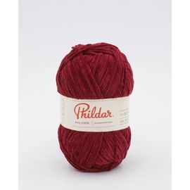 Phildar - Pelote De Laine Phil Cheri De 50g - Laine À Tricoter - 100% Polyester - Aiguille N°3 - Couleur Grenat