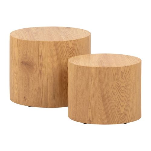 Tables Basses Ovales Bois Clair (Lot De 2) Woody