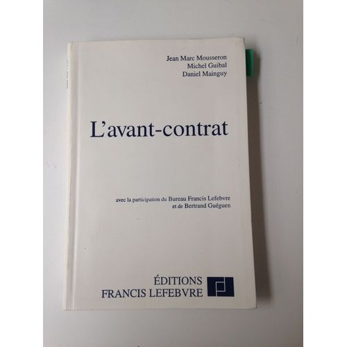 L'avant-Contrat