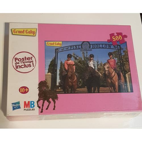 Puzzle 500 Pieces / Grand Galop / Poster De L Image Inclus / Mb Puzzles / 34 X 50 Cm / Neuf Sous Blister