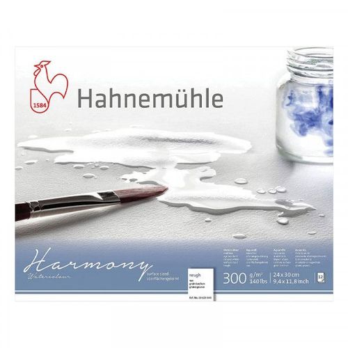 Bloc Aquarelle Harmony 300g/M2 12feuilles Grain Torchon 24x30cm - Hahnemühle