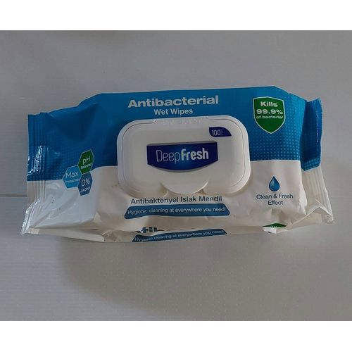Pack De 100 Lingettes Humides Antibactériennes 
