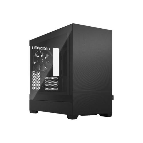 Fractal Design Pop Mini Silent - Tour - micro ATX - panneau latéral fenêtré (verre trempé) - pas d'alimentation (ATX) - teinte claire noir TG - USB/Audio - pour Fractal Design Model D, Type D