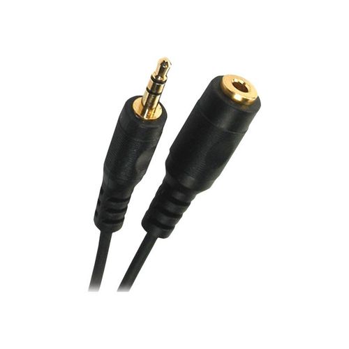 APM - Rallonge de câble audio - mini-phone stereo 3.5 mm mâle pour mini-phone stereo 3.5 mm femelle - 5 m - noir