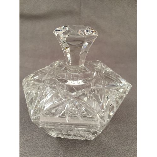 Ancien Sucrier Drageoir Bonbonnière Cristal Taillé De Bohème Art De La Table