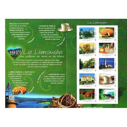 France 2009, Très Beau Carnet Collector "La Limousin Comme J'aime", 10 Timbres Auto-Adhésifs Validite Permanente, Pour Collection Ou Affranchissement.