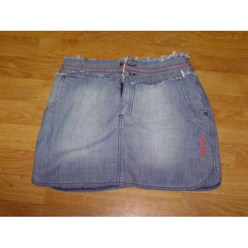 Jupe Rip Curl Jean Léger Coutures Apparentes Taille S Tbe