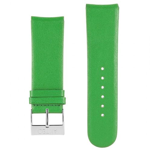 Bracelet Plat Pour Montre Akteo 25 Mm Cuir Vert