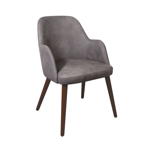 Armchair Fenect - Faux Leather - Grey En Acier Élégance Vintage.
