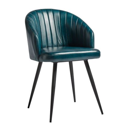 Chaise De Baignoire Queens - Cuir - Bleu Vintage