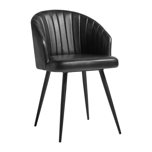 Chaise De Baignoire Queens - Cuir - Noir Vintage