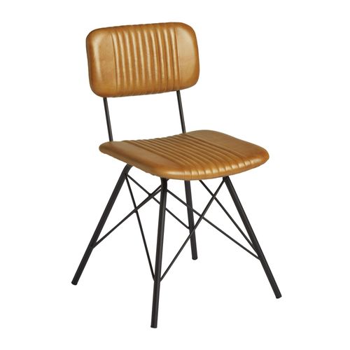 Chaise Latéral Huke - Cuir Bronzé Léger