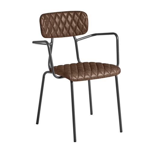 Tara Fauteuil - Cousue De Diamant - Brun Vintage.
