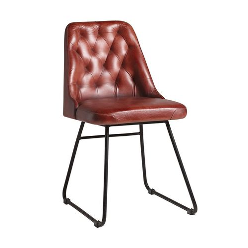 Chaise Latéral De Farland - Red Vintage En Cuir