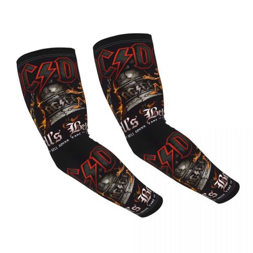 Manches De Bras De Protection Contre Les Rayons Uv Pour Hommes Et Femmes,Ac,Dc,Rapmetal Music,Cache Tatouage Pour La Randonnée,Sports,Groupe De Rock Australien - Type Unisex Arm Sleeves #H