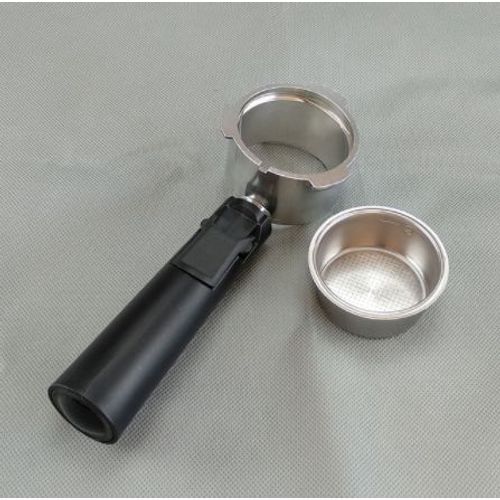 Poignée de café sans fond Donlim-51mm Portafilter pour cafetière professionnelle Machine à café domestique poignée sans fond - Type Handle with 2cups