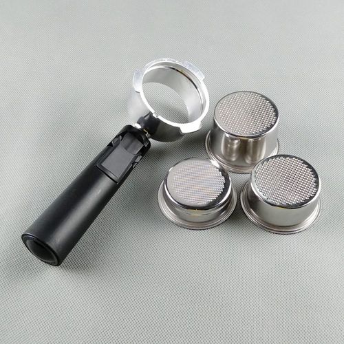 Poignée de café sans fond Donlim-51mm Portafilter pour cafetière professionnelle Machine à café domestique poignée sans fond - Type Handle and 3 Baskets